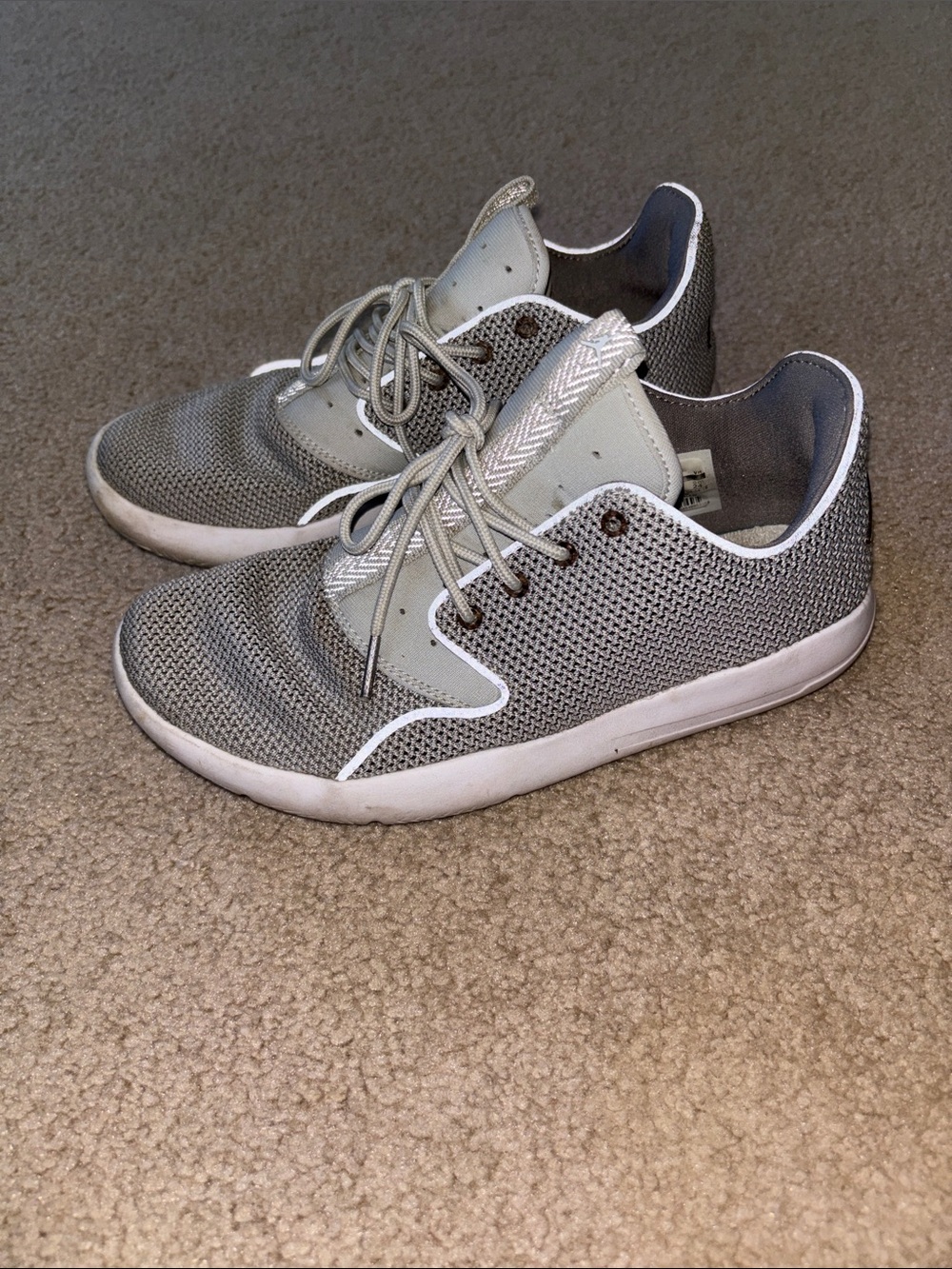 Jordan Eclipse Grey Knit Casual Sneakers